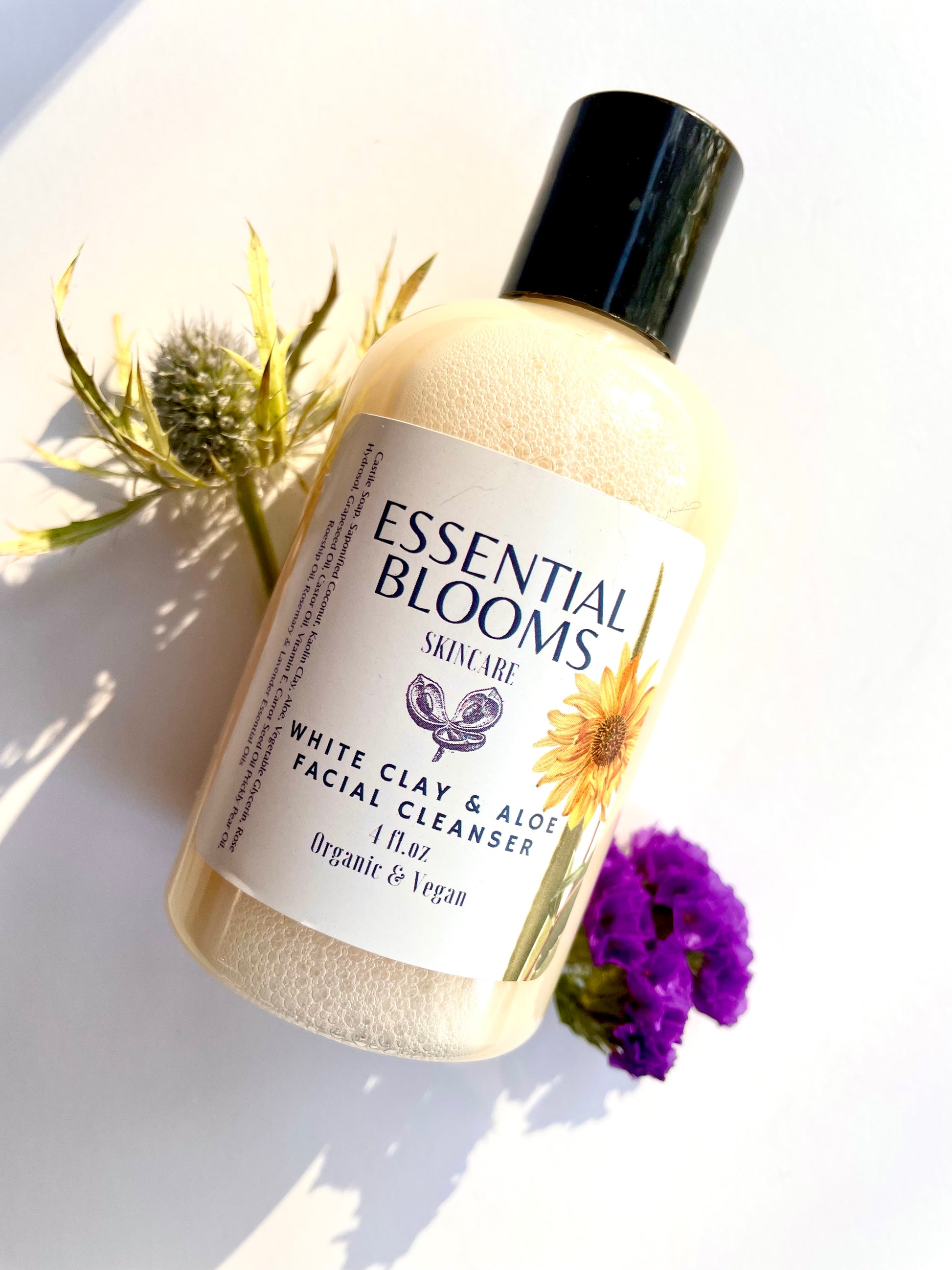 White Clay & Aloe Facial Cleanser Essential Blooms Skincare Essential Blooms Body & Skincare
