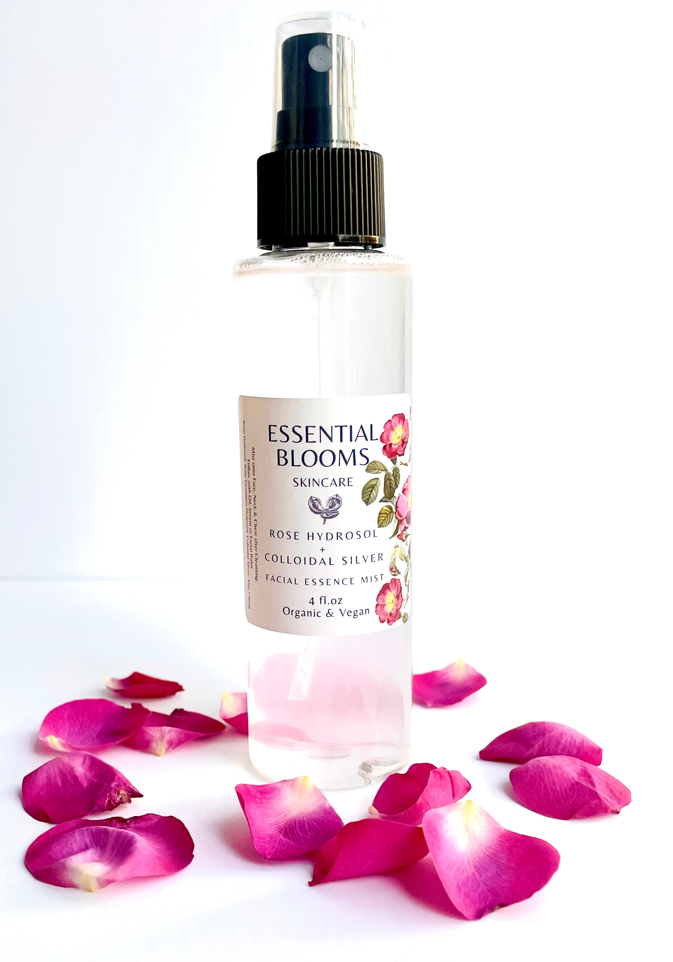 Rose Hydrosol + Colloidal Silver Facial Essence Mist | Essential Blooms ...