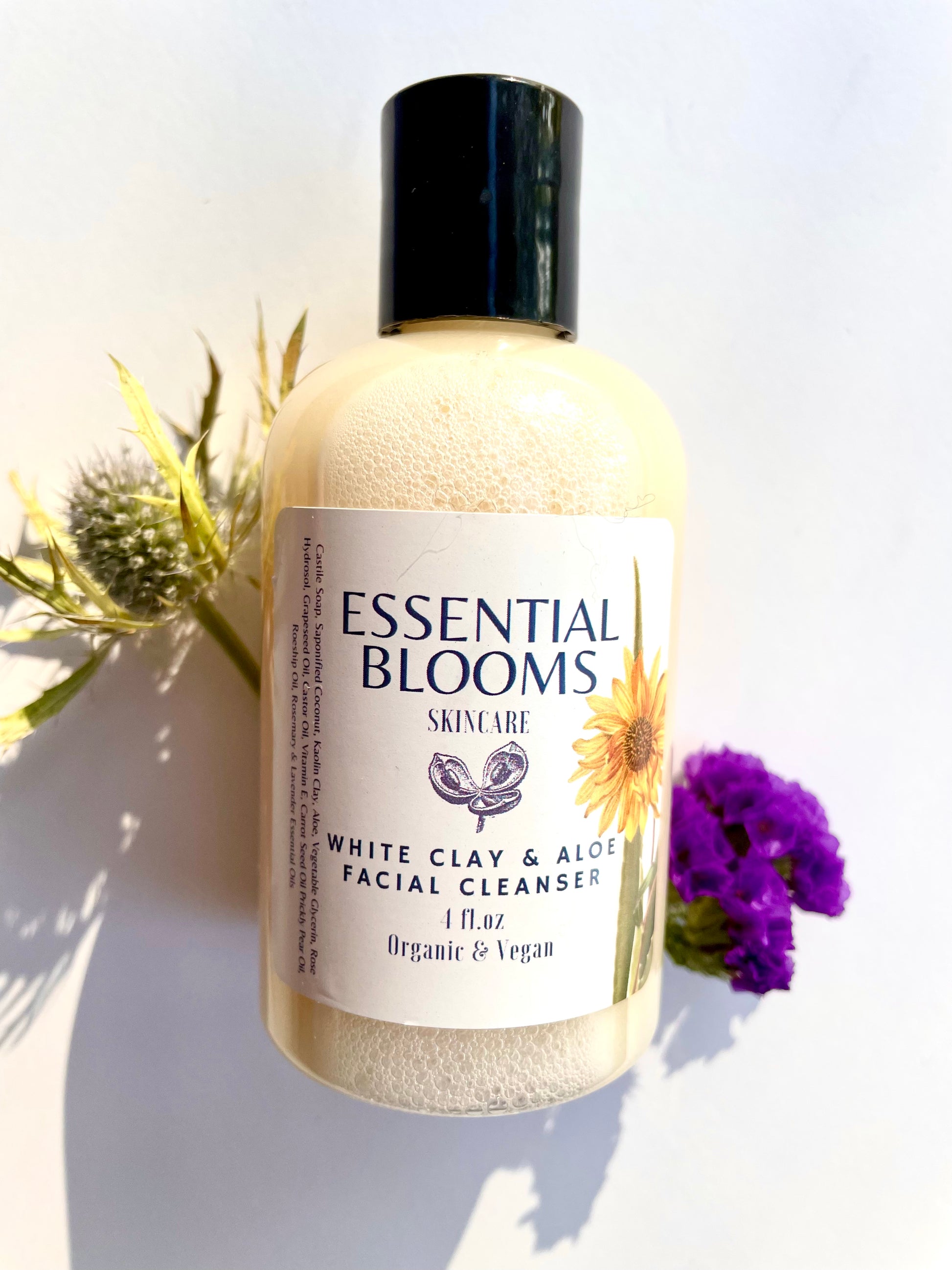 White Clay & Aloe Facial Cleanser Essential Blooms Skincare Essential Blooms Body & Skincare