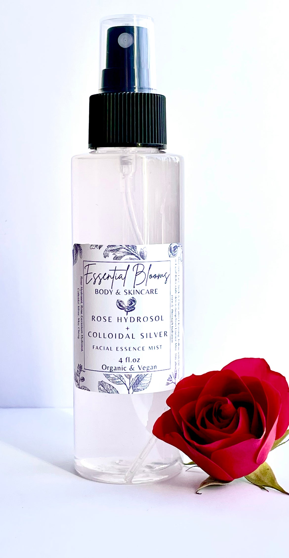 Rose Hydrosol + Colloidal Silver Facial Essence Mist – Essential Blooms ...